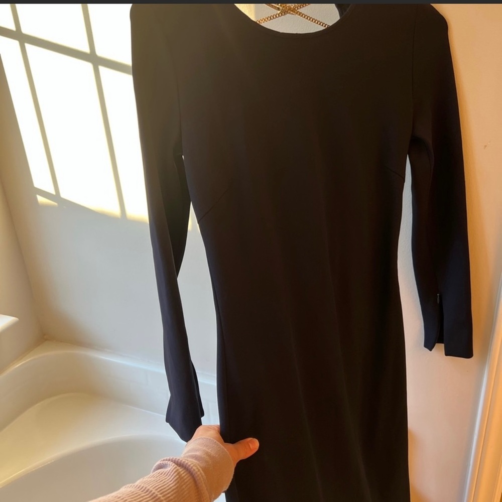 Navy blue long dress